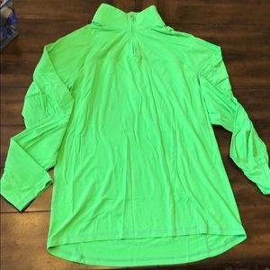 Men’s Lululemon neon green quarter zip size Large